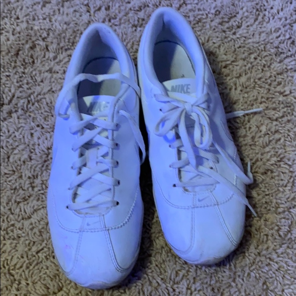 All white nike cheer shoes